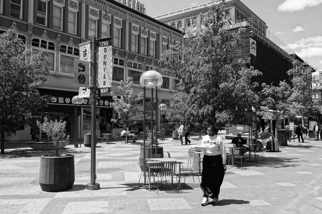 Pedestrians on the redesigned 16th Street corridor in downtown Denver