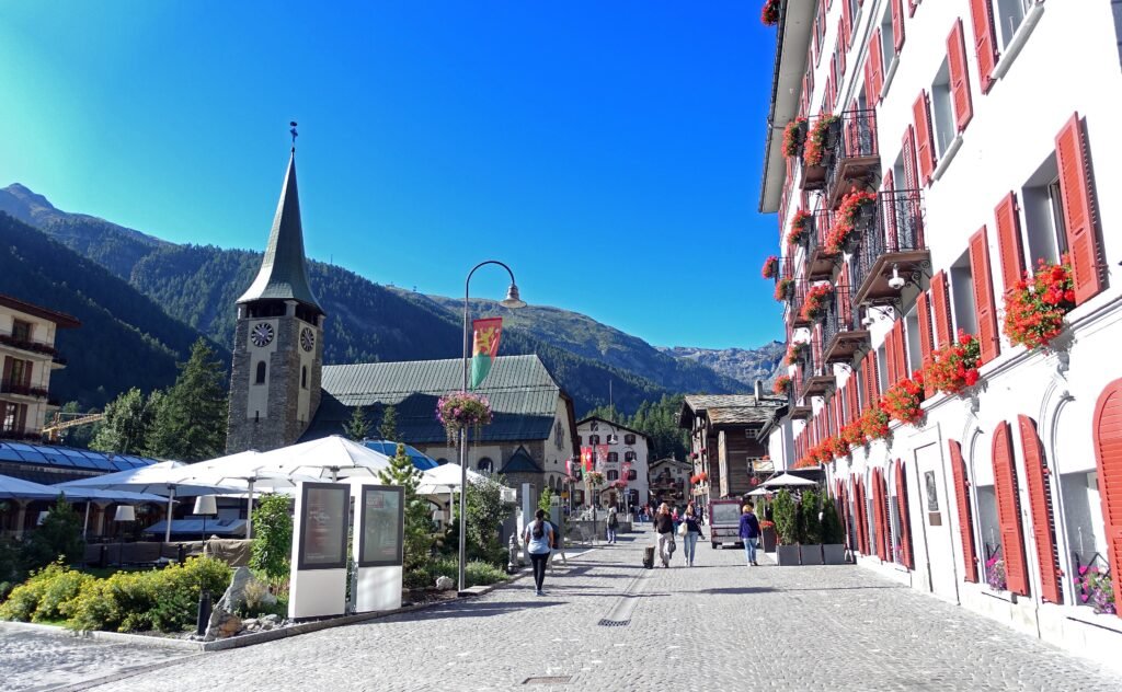 Bahnhofstrasse in central Zermatt
