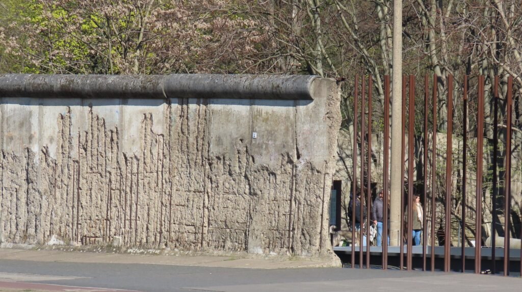 Preserved Berlin Wall section at the Berlin Wall Memorial on Bernauer Straße