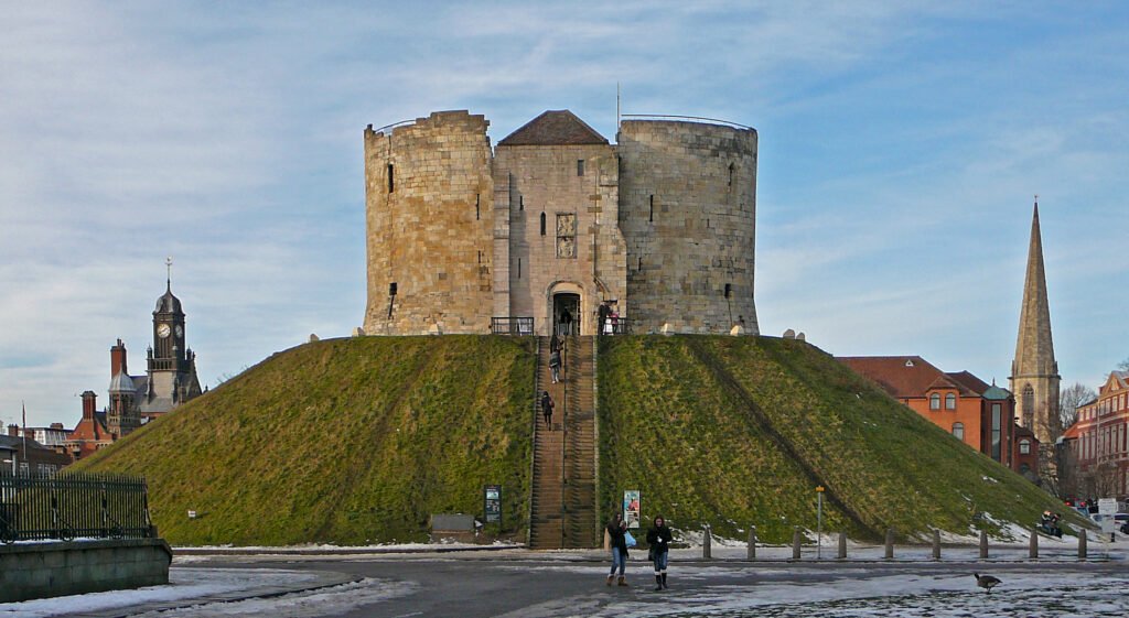 Clifford’s Tower on its raised mound in central York