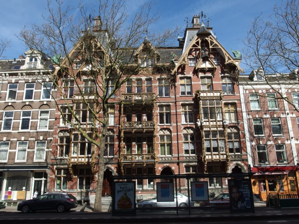Street scene in the De Pijp neighborhood of Amsterdam