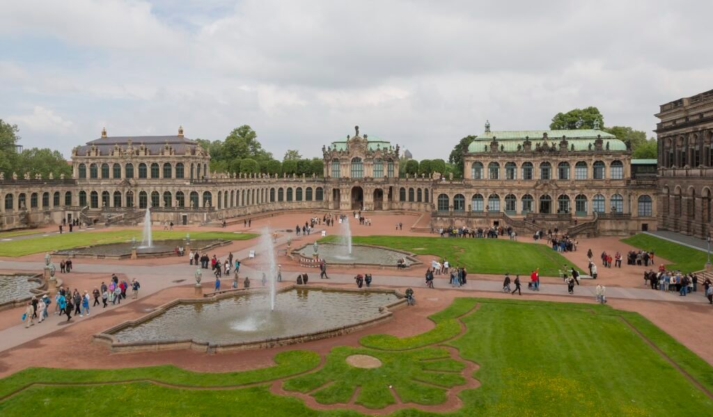 Dresden Zwinger courtyard surrounded by Baroque galleries