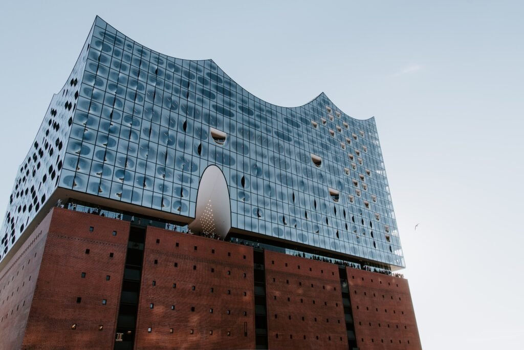 Elbphilharmonie concert hall on the Elbe waterfront in Hamburg