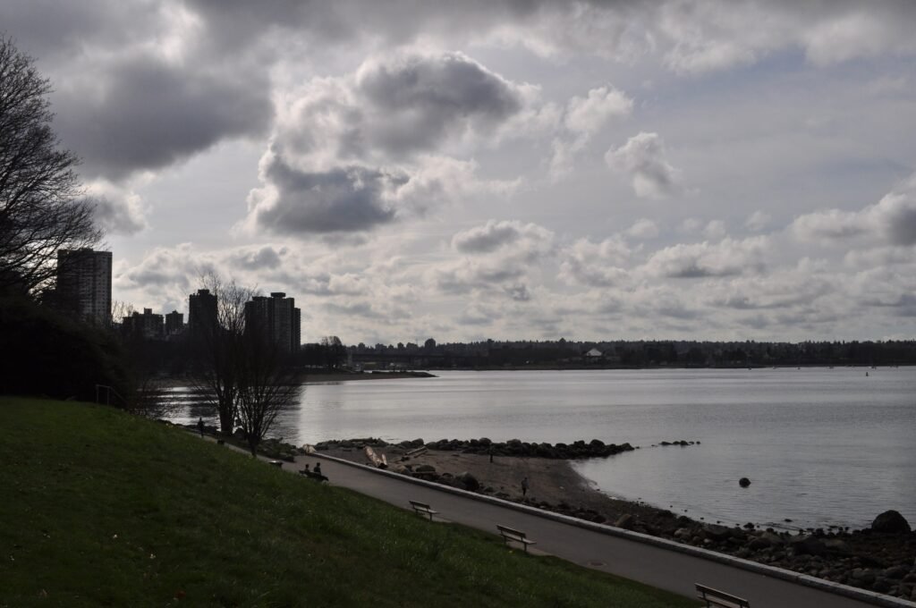 English Bay viewed from Stanley Park in Vancouver