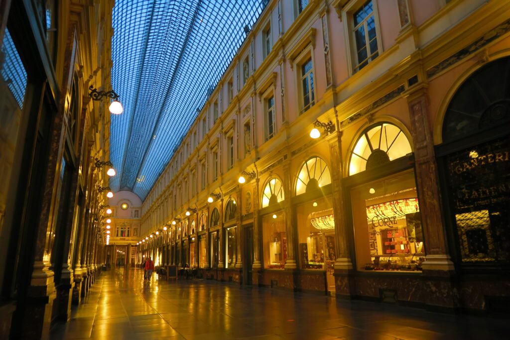 Covered Galeries Royales Saint-Hubert arcade in central Brussels