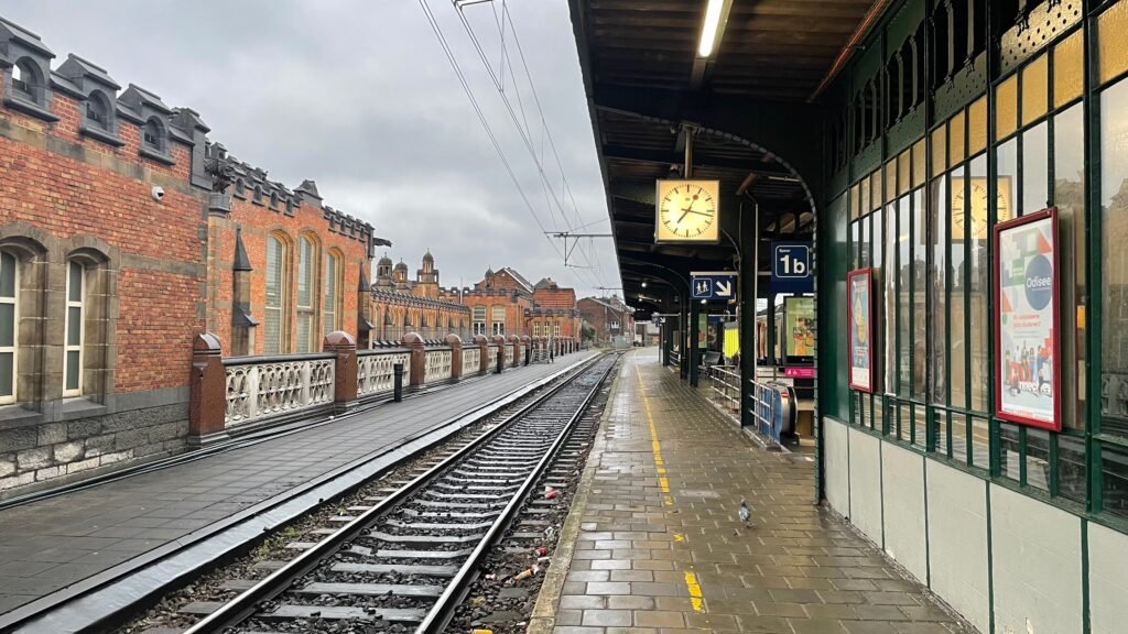 Platform at Gent-Sint-Pieters railway station in Ghent