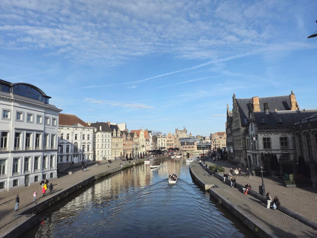 Graslei and Korenlei along the River Lys in Ghent