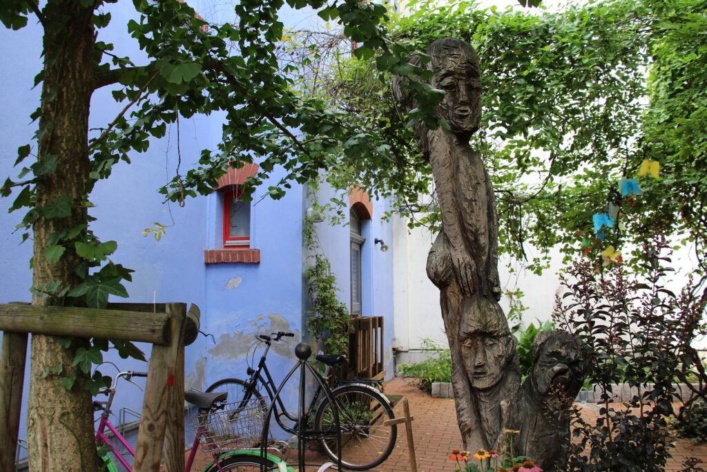 Art-filled courtyard inside Dresden's Kunsthofpassage