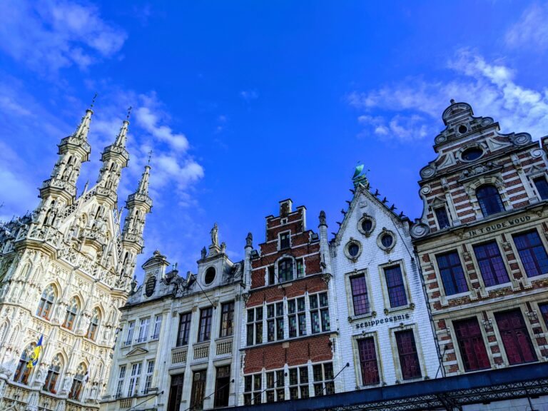 Leuven Town Hall and historic façades on Grote Markt