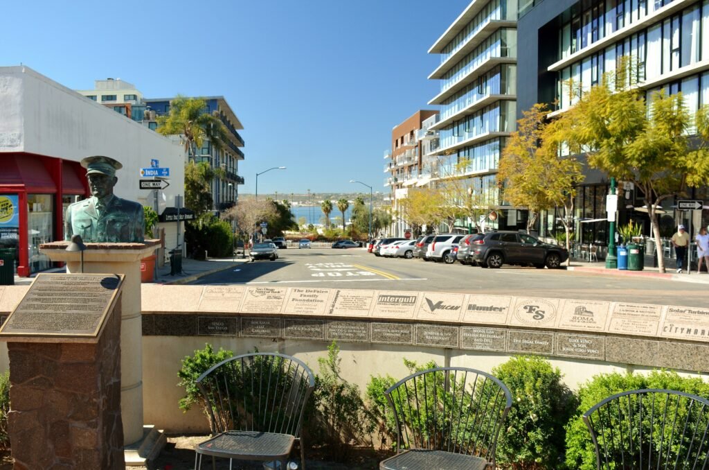 Street scene in Little Italy, San Diego