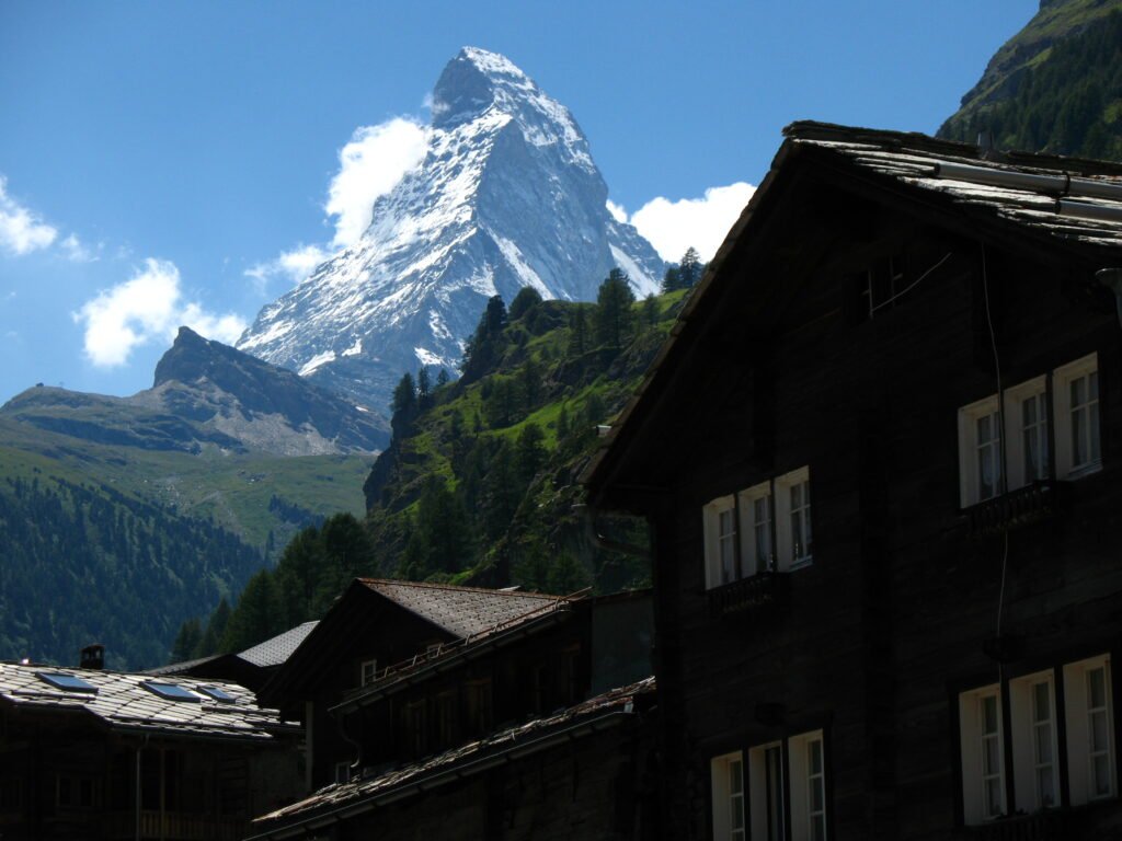 Matterhorn seen from Kirchplatz in Zermatt
