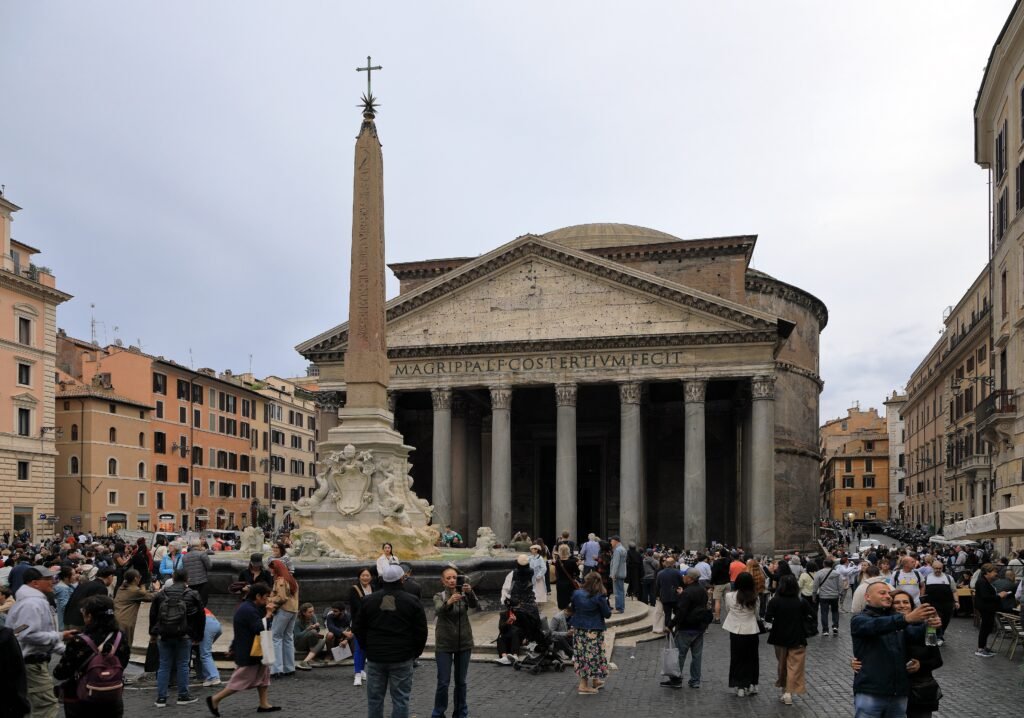 Pantheon and Piazza della Rotonda in central Rome