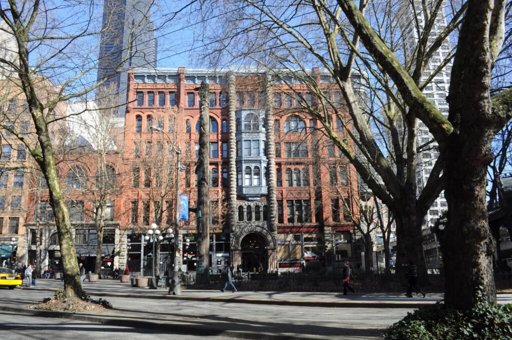 Historic Pioneer Building in Seattle's Pioneer Square neighborhood