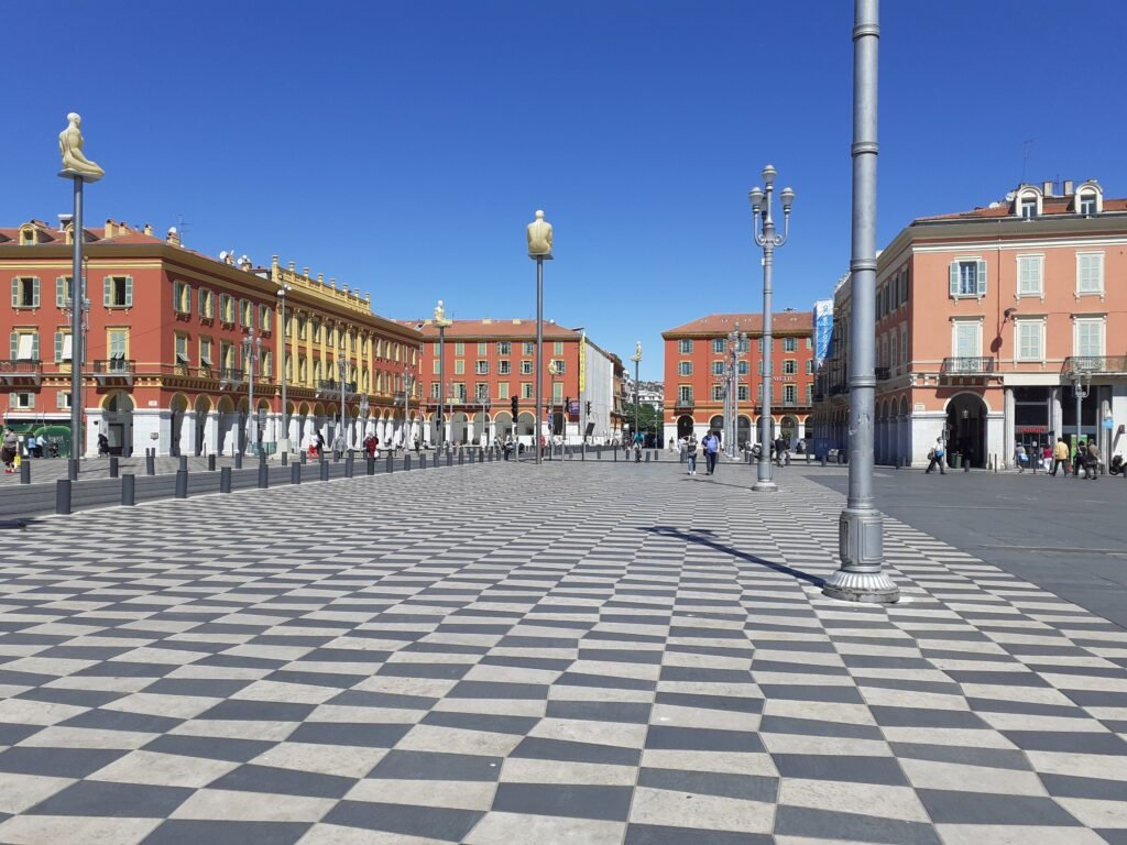 Place Masséna pedestrian square in the center of Nice