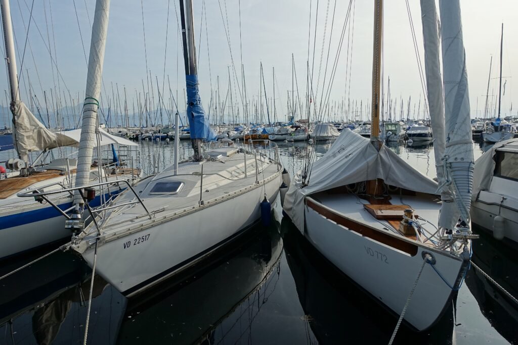 Port d'Ouchy on the Lake Geneva waterfront in Lausanne