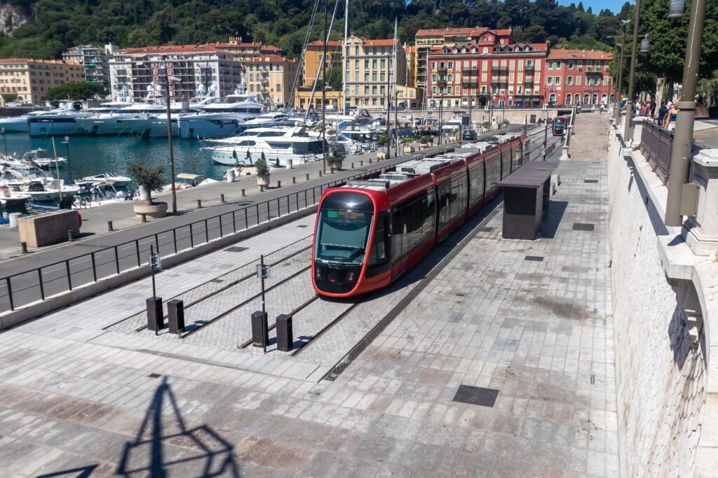 Port Lympia harbor and waterfront buildings in Nice