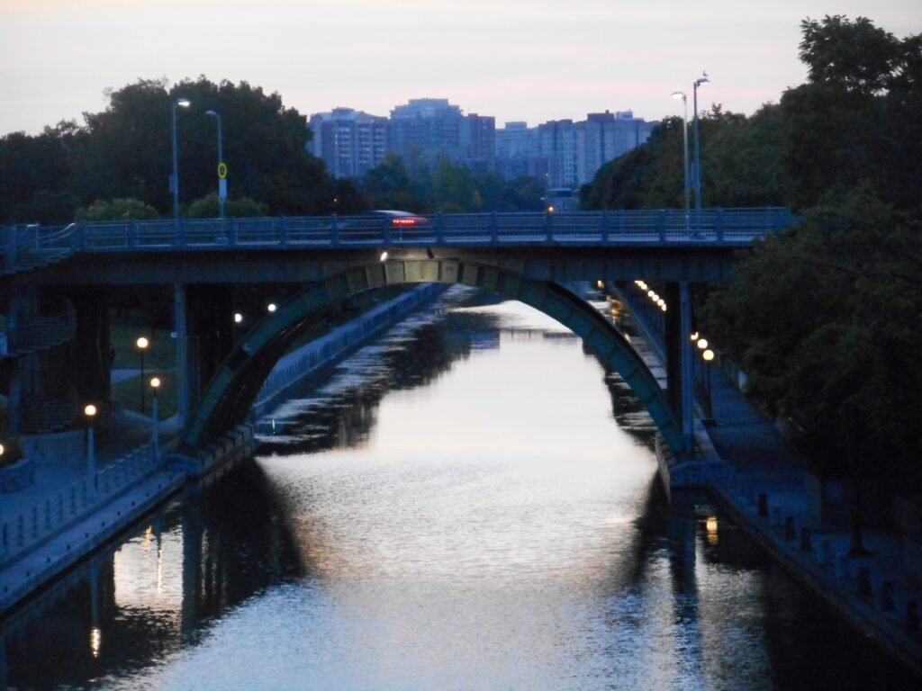 Rideau Canal beneath Laurier Avenue Bridge in Ottawa