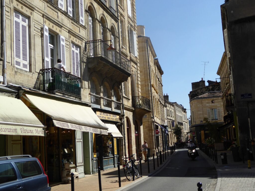 Rue Notre-Dame streetscape in the Chartrons district of Bordeaux