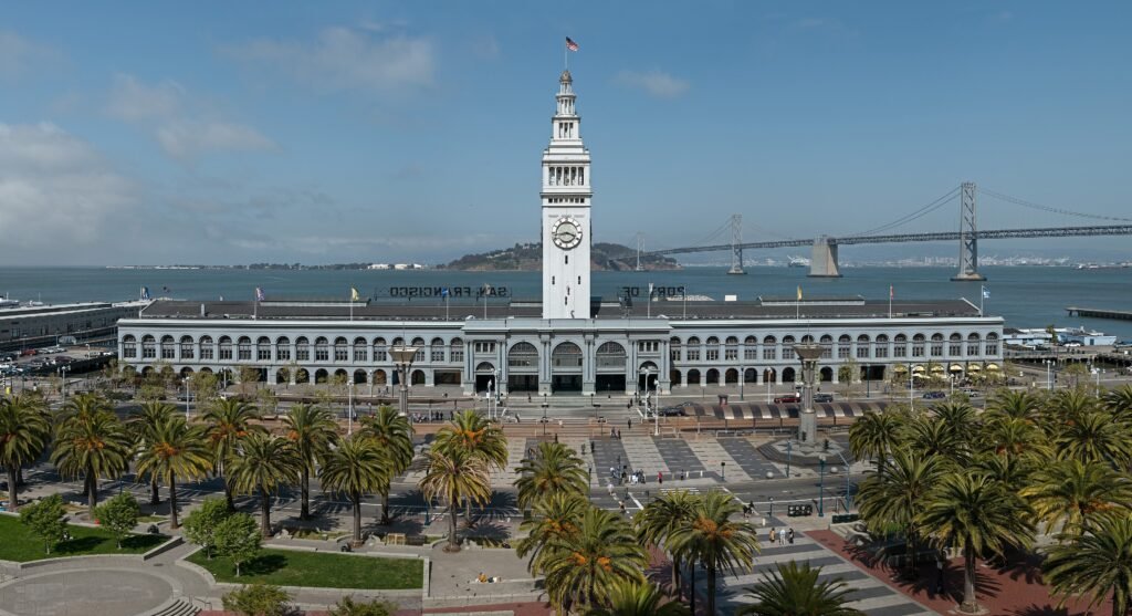 San Francisco Ferry Building along the Embarcadero waterfront