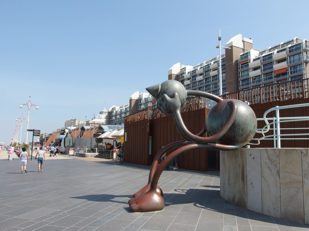 Scheveningen beachfront promenade beside the North Sea in The Hague