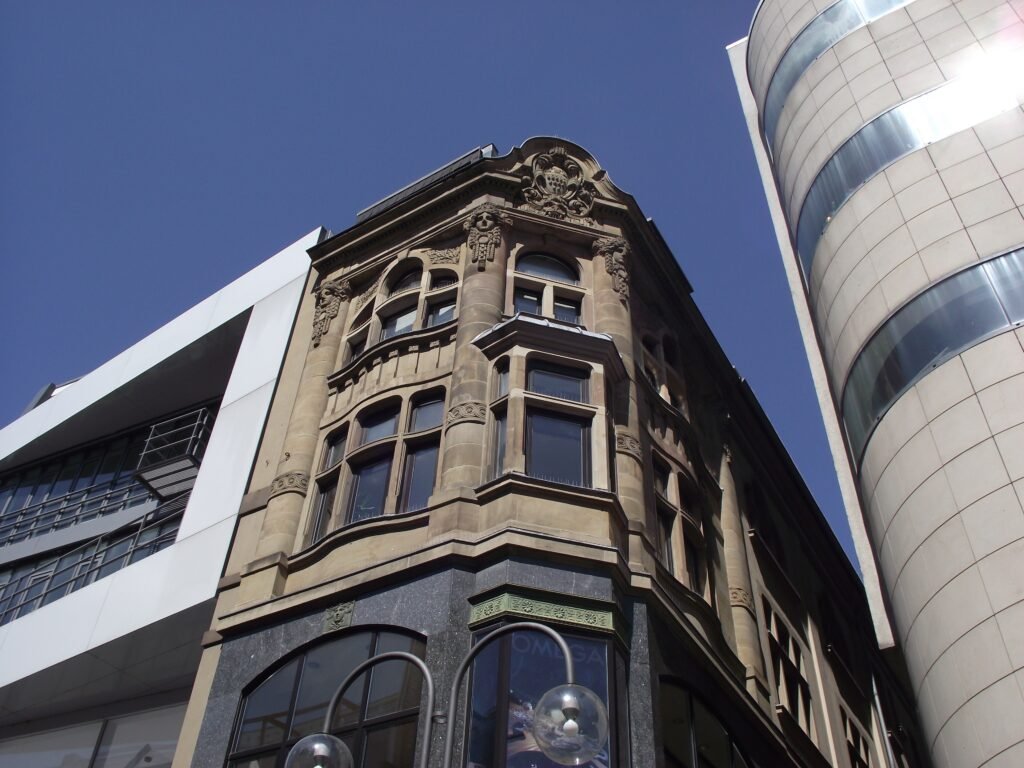 Pedestrianized Schildergasse shopping street in central Cologne
