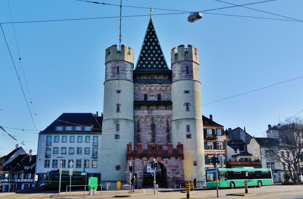 Spalentor medieval gate in Basel