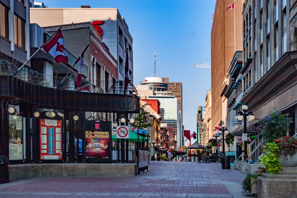 Pedestrian-only Sparks Street in downtown Ottawa