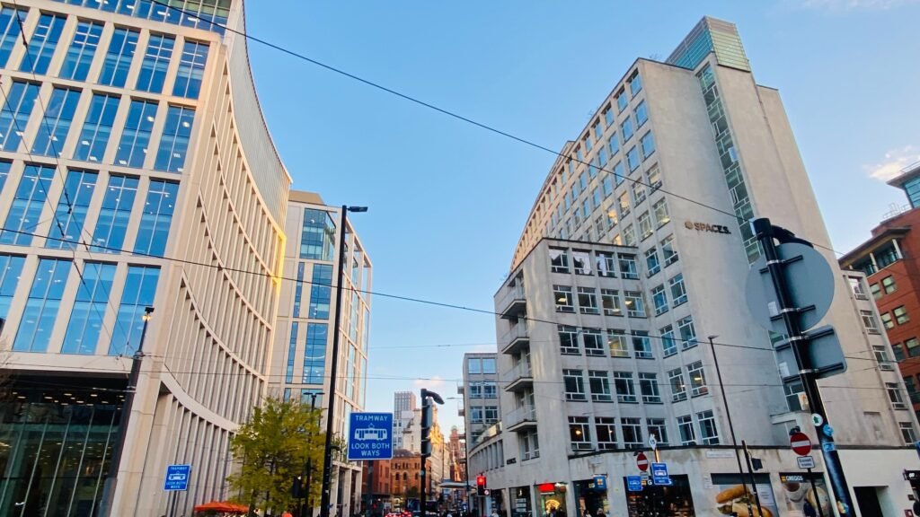 St Peter's Square streetscape in central Manchester