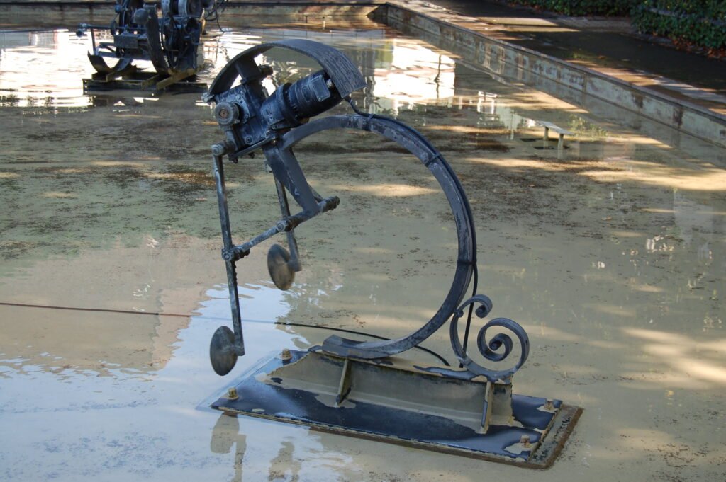 Mechanical sculptures in Tinguely Fountain at Theaterplatz in Basel