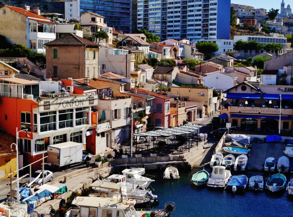 Vallon des Auffes harbor below the Corniche in Marseille