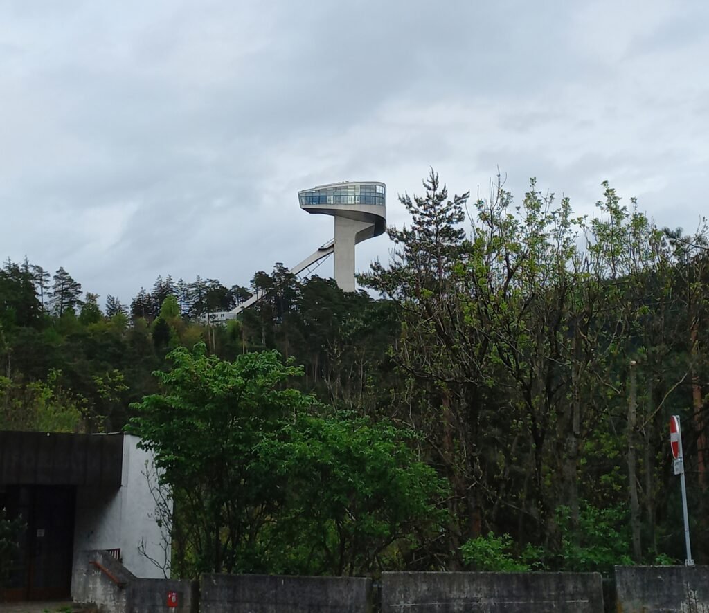 Bergisel Ski Jump on the hillside above Innsbruck