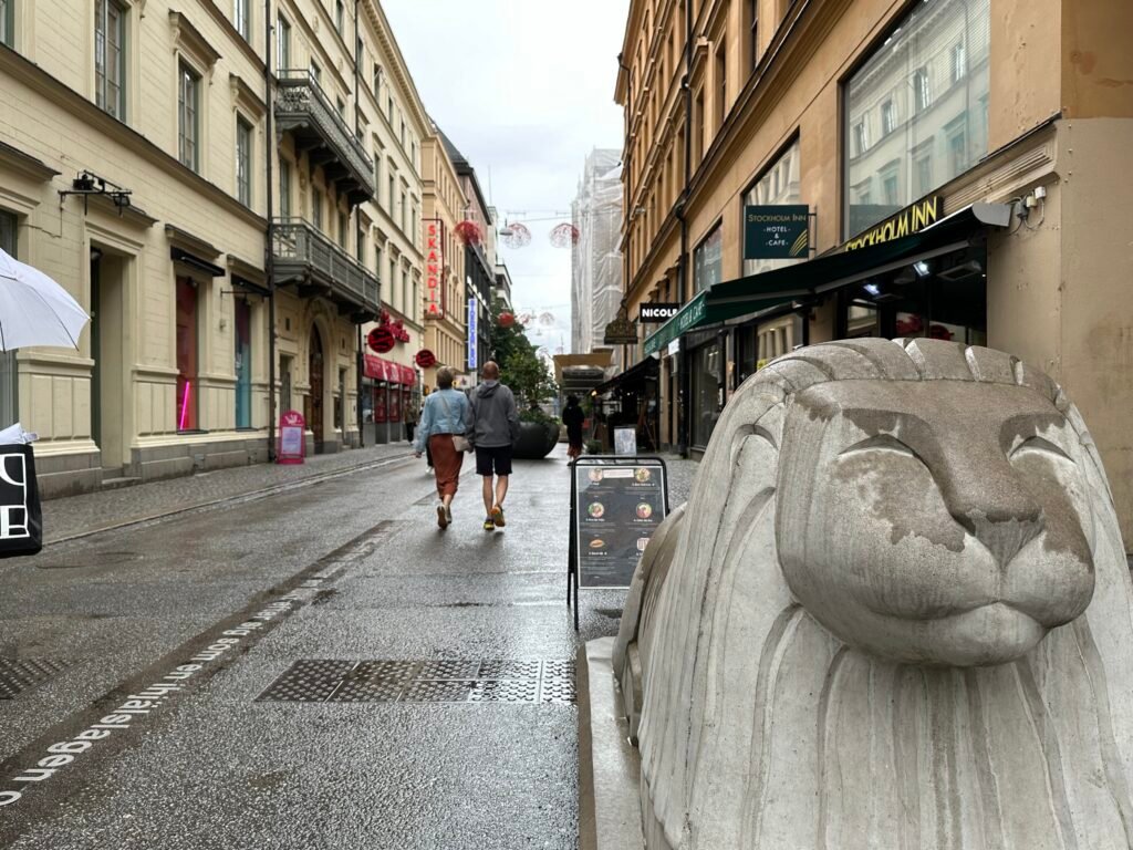 Pedestrians on Drottninggatan in central Stockholm