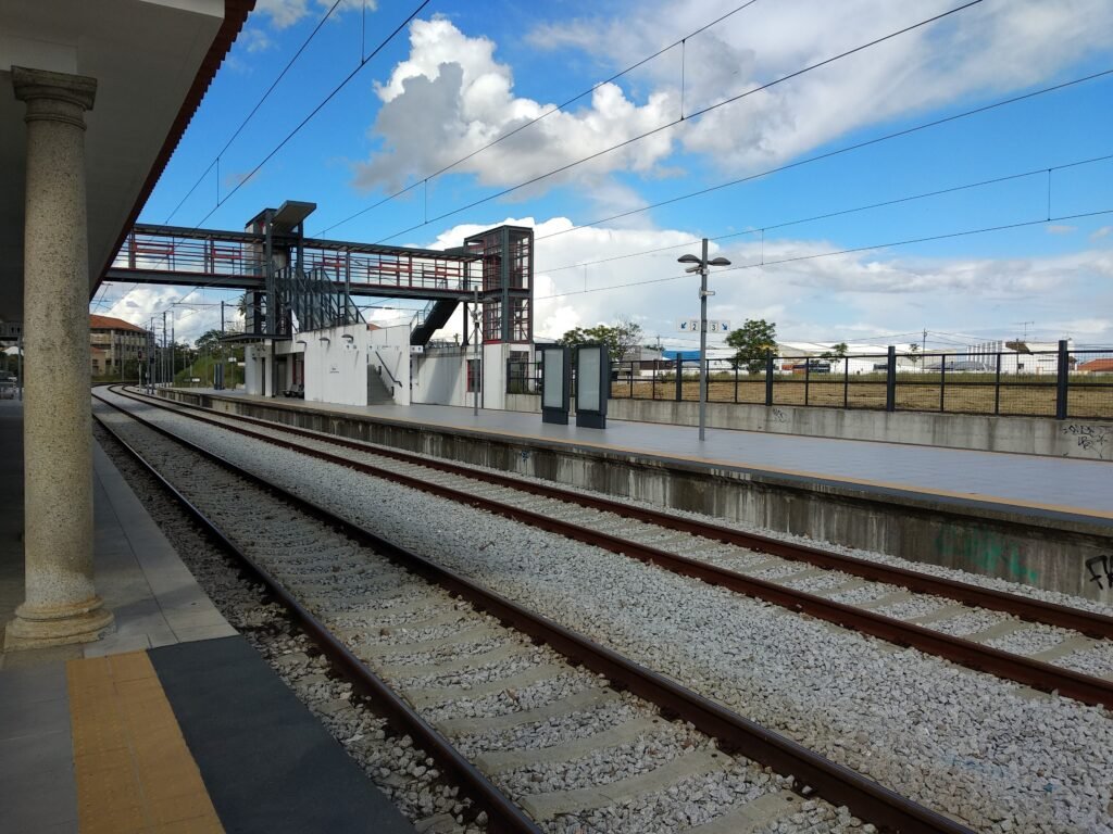 Platforms at Évora railway station outside the historic center