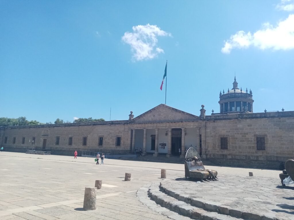 Broad pedestrian forecourt in front of Hospicio Cabañas in Guadalajara