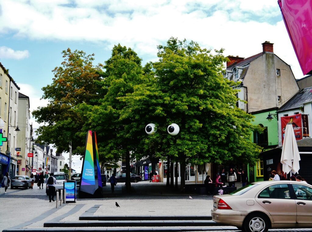 Pedestrian space at John Roberts Square in central Waterford