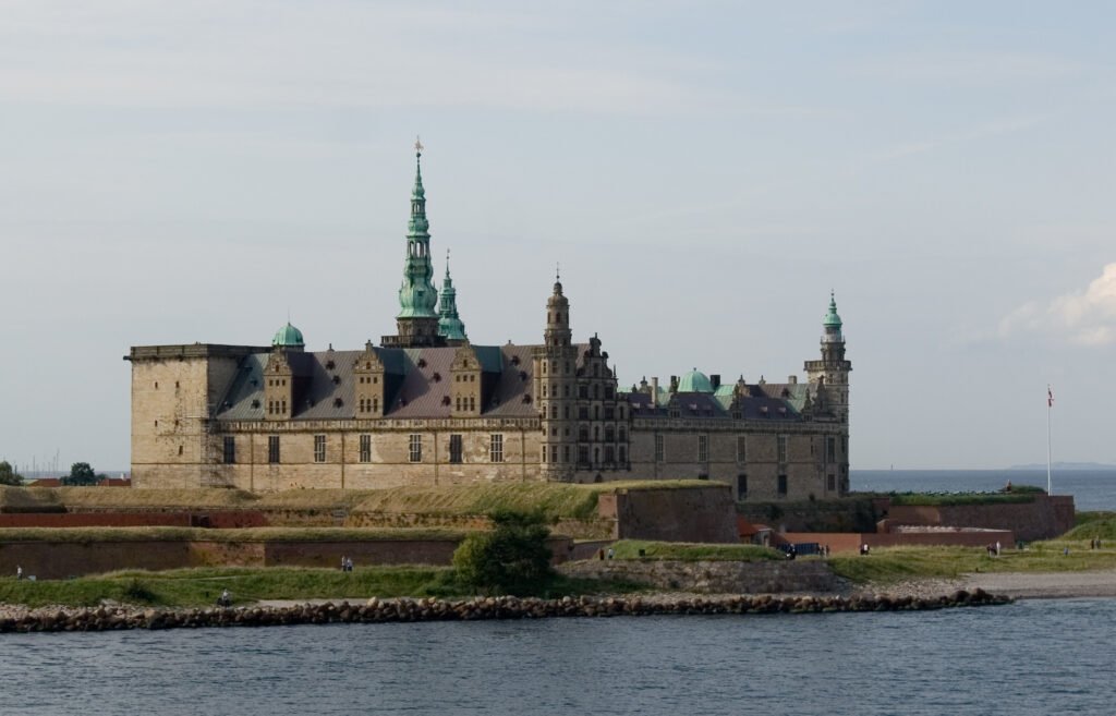 Kronborg Castle beside the water in Helsingør