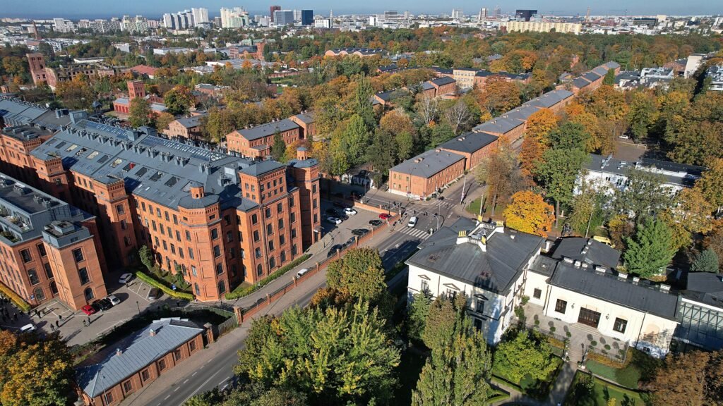 Brick factory-settlement buildings at Księży Młyn in Łódź