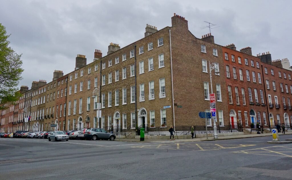 Georgian buildings beside Merrion Square in Dublin