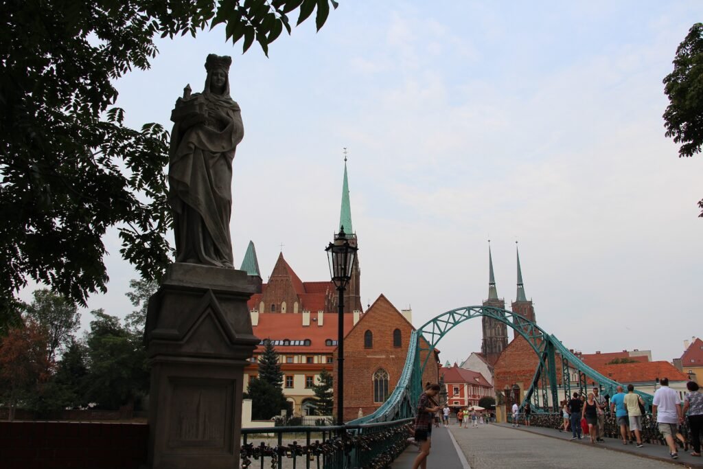 Most Tumski bridge between Wyspa Piasek and Ostrów Tumski in Wrocław