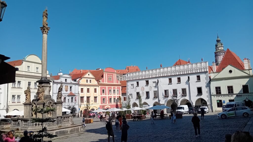 Náměstí Svornosti in the historic center of Český Krumlov