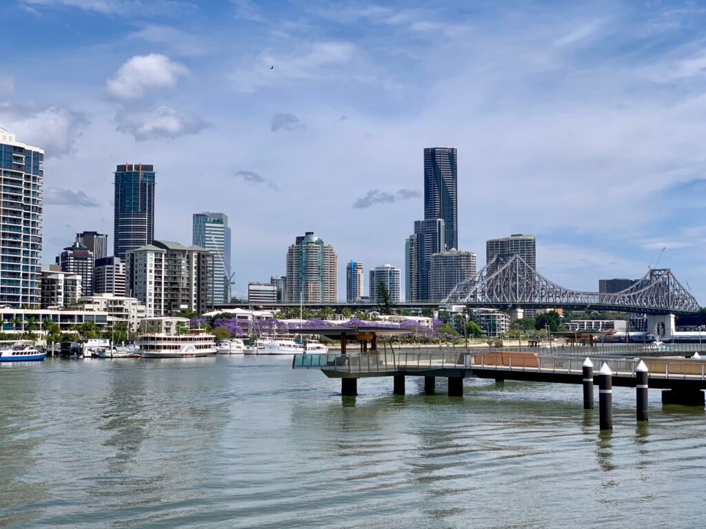 New Farm Riverwalk beside the Brisbane River