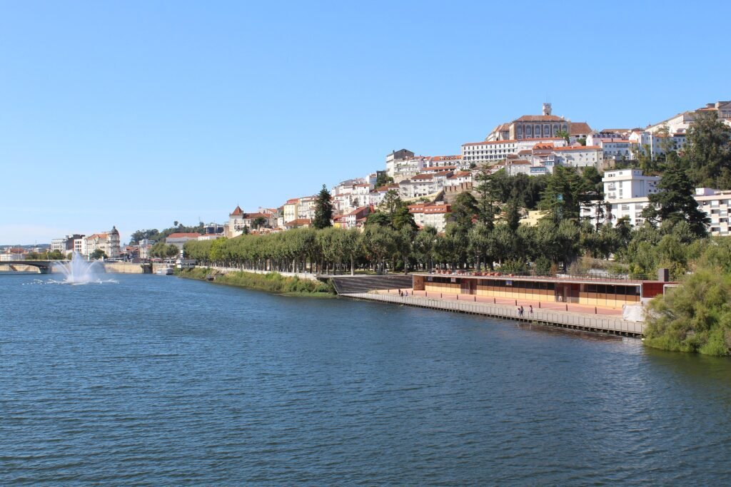 Parque Verde do Mondego with Ponte Pedro e Inês in Coimbra