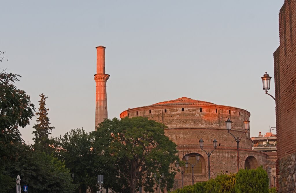 Rotunda seen along the street from the Arch of Galerius in Thessaloniki