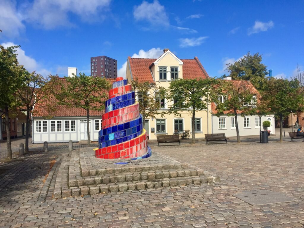 Sortebrødre Torv in the historic center of Odense