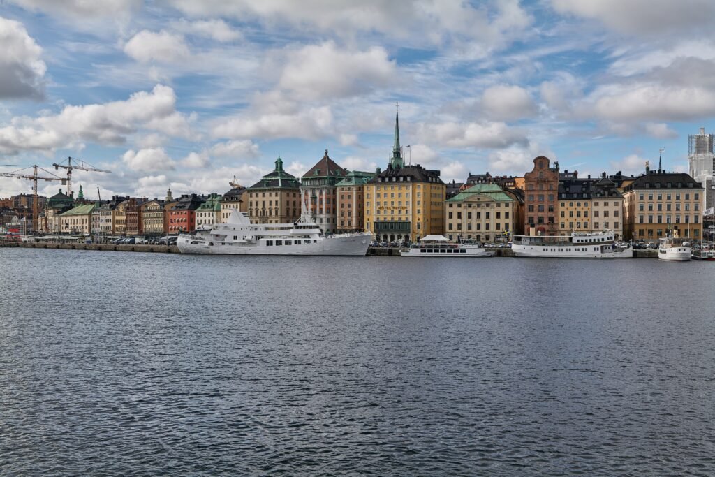 Stockholm waterfront across the water from Skeppsholmsbron