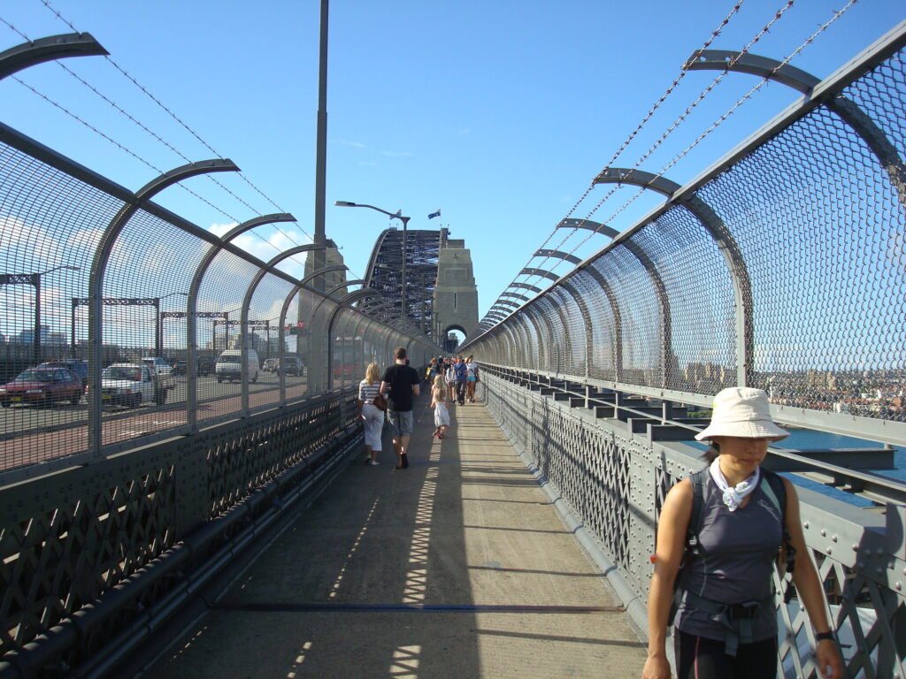 Pedestrian walkway crossing the Sydney Harbour Bridge