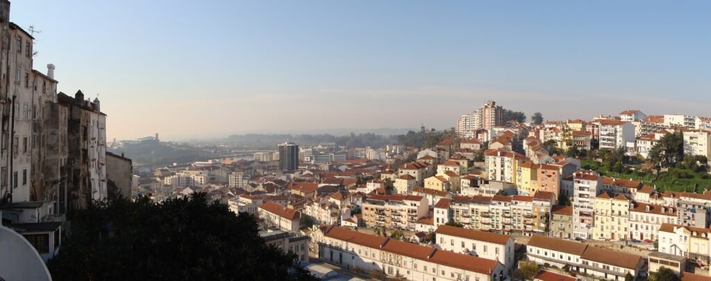 View from Coimbra’s Alta across lower neighborhoods and the city below